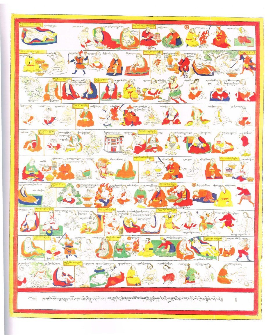 Planche de l'atlas médical tibétain — les soins du corps décrits par la tradition du Sowa Rigpa